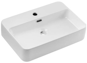 COMAD TRUST 2 WHITE (E-6282) - Lavoar pe blat TRUST 55x38 cm alb lucios