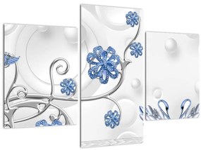 Tablou - Lebede albastre (90x60 cm)