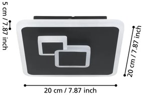 Plafonieră LED CADEGAL LED/7,8W/230V neagră Eglo 30658