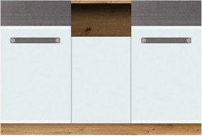 Comoda Martin, gri/alb, PAL, 135x90x43 cm