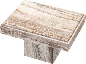 Masuta Laterala Design LUX, Travertin, Silver, Sartoria, 65x50cm