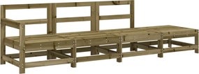 vidaXL Set mobilier relaxare de grădină, 4 piese, lemn de pin tratat