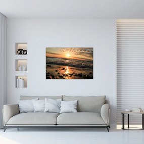 Tablou - Apus de soare, ocean (90x60 cm)