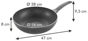 Wok Tescoma Manico Rosso 28 cm, roșu