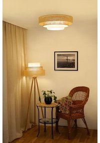 Brilagi - Plafonieră LED CEDAR LUNETA LED/26W/230V ratan/maro/crem