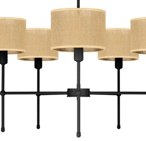 Candelabru pe tijă MADELA, 5 x E14/40W/230V, iută/negru