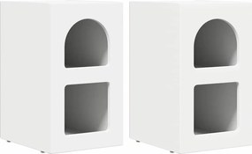 vidaXL Noptieră 2 pcs Alb 29,5 x 33,5 x 50 cm Lemn compozit