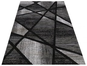 Covor modern gri-negru cu un model abstract Lăţime: 120 cm | Lungime: 170 cm