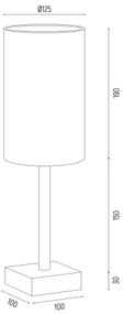Veioza, lampa de masa eleganta ABRUZZO alb