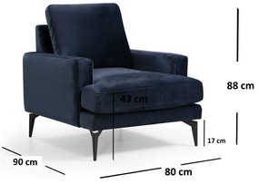 Scaun Papira Armchair Navy Blue