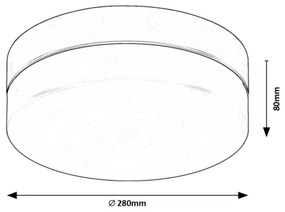 Plafonieră LED pentru baie Rabalux 75026GAELO LED/18W/230V d. 28 cm negru
