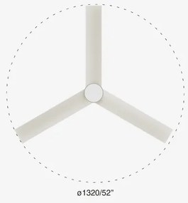 Ventilator LED dimabil FARO 34297-1TW RUDDER L LED/20W/230V 2700/4000/6500K + telecomandă