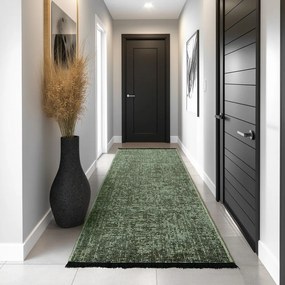 Covor tip traversă verde lavabil 80x250 cm Space 1900 – Ayyildiz Carpets