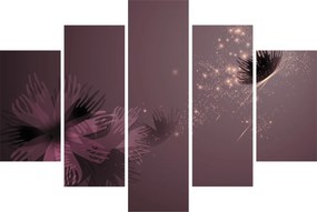 Tablou - Floare și fluture (150x105 cm)