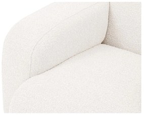 Colțar alb cu tapițerie din stofă bouclé (colț dreapta) Molino – Micadoni Home