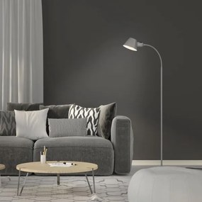 Lampadar flexibil Brilo 1xE27/10W/230V argintiu