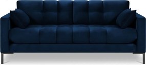 Canapea 2 locuri, Mamaia, Micadoni Home, BL, 152x92x75 cm, catifea, albastru regal
