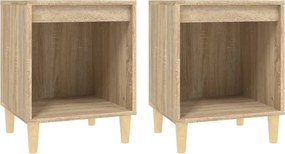 vidaXL Noptiere, 2 buc., stejar sonoma, 40x35x50 cm