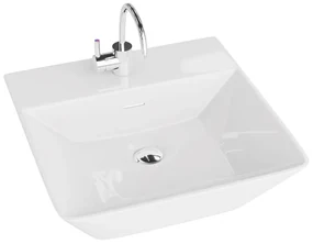 Lavoar pe blat Rune Eskil dreptunghiular 42 cm alb lucios