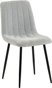 Scaun JET, gri deschis/negru, stofa clasica/metal, 44x54x88 cm