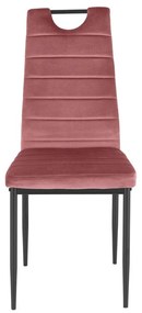 Scaune de dining roz-închis 2 buc. din catifea Mandy – Støraa