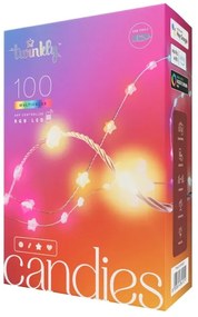 Instalație LED RGB dimabilă de Crăciun 100xLED 8 m USB Wi-Fi Twinkly TWKS100RGB-T