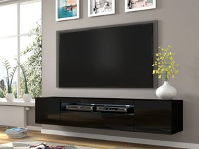 Masă TV/Dulap Aurora 200 (Negru lucios) (LED). 1057712