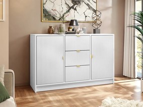 Comodă Rozoma 2D3SZ (Alb velvet + auriu) . 1103671