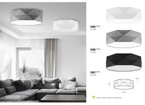 Plafoniera KANTOOR 4xE27/60W/230V alb