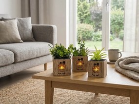 Planta artificiala in ghiveci cu iluminare LED 7,5x15 cm