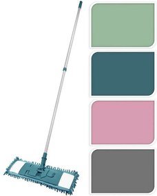 Mop de podea Ultra Clean cu bară telescopică,albastru
