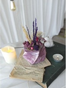 Ghiveci decorativ cu flori artificiale, homs seria A620,17x5.5x9 cm,30355