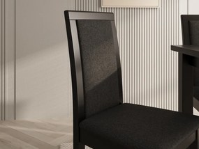 Scaun tapitat, din lemn, Nola IV, ADRK Furniture (Culoare: Alb / Opium 20)