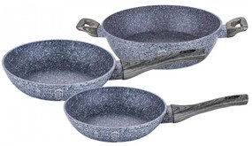 Set tigai marmorate (3 piese) din aluminiu forjat Forest Dark Gray Line Berlinger Haus BH 1581