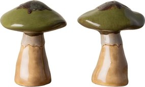 Set sare si piper, din ceramica, Mushrooms