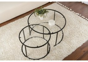 Set de măsuțe de cafea Aurum Black 80 cm, 2buc.