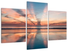 Tablou cu razele solare deasupra plajei Dayton (90x60 cm)