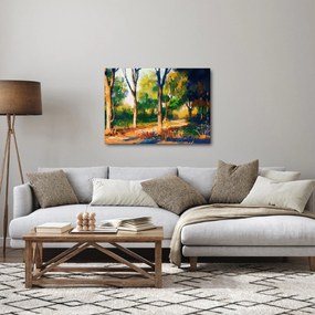 Tablou - Pădure de vară însorită, pictură (70x50 cm)