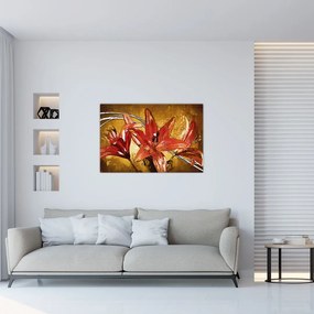 Tablou cu flori de crini (90x60 cm)