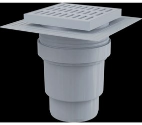 Canal de scurgere pentru podea, drept 15x15 cm, guler de nivel 2 de izolare, opritor de miros de apa, din plastic verticala