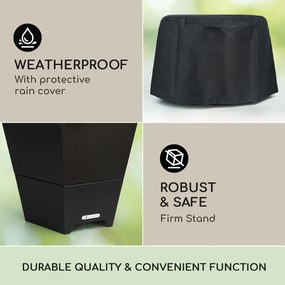 Blumfeldt Hekla 2 în 1, șemineu, Ø 60 cm, rezistentă la apă și îngheț, placă de grătar, grătar de grătar