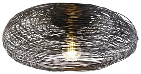 Plafoniera de design neagra ovala - Sarella