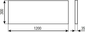 Panou LED încastrat pentru baie STELLA LED/28/32/36/40W/230V 30x120 cm IP44