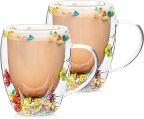 Pahare termo 4Home Flowers Hot&Cool 350 ml, 2 buc.