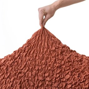 Gaico Huse bielastice FUCO bumbac bio cărămiziu fotoliu triplu (l. 170 - 220 cm)