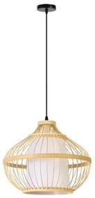 Lustră pe cablu Immax 08256L PINCHOS 1xE27/40W/230V d. 40 cm bambus