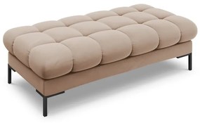 Banca tapitata Bali velvet/picioare negre – L133 x l62 x h41