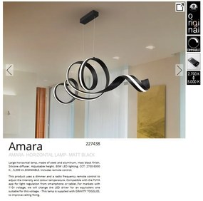 Lustra LED XXL suspendata cu telecomanda Amara