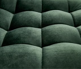 Scaun de bar cu picior negru MALIBU VELVET, verde