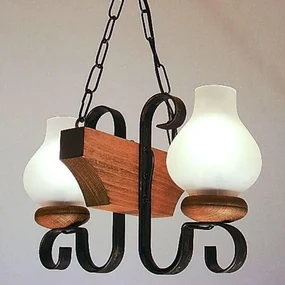 Candelabru rustic fabricat manual din lemn 2 brate Vela WOOD-VE-SP2